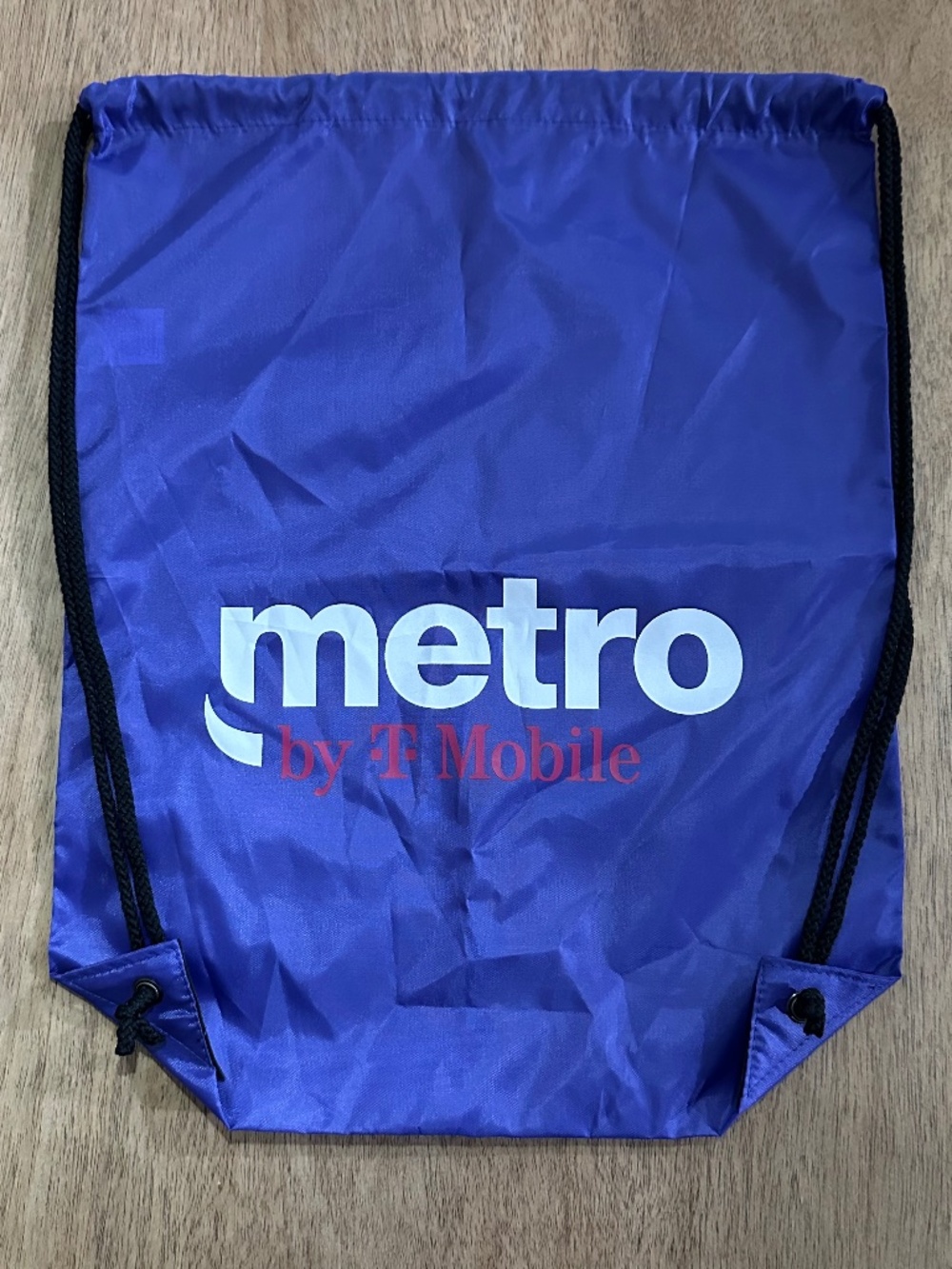 Metro by T-Mobile purple Lightweight Drawstring Backpack Pink Logo -New